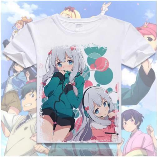 

Косплей Eromanga Sensei Аниме Манга Футболка Костюмы Белый Полиэстер Новый 4XL