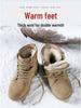 Men's Large-Size Non-Slip Fur Snow Boots - Thickened with Pure Wool for Warmth