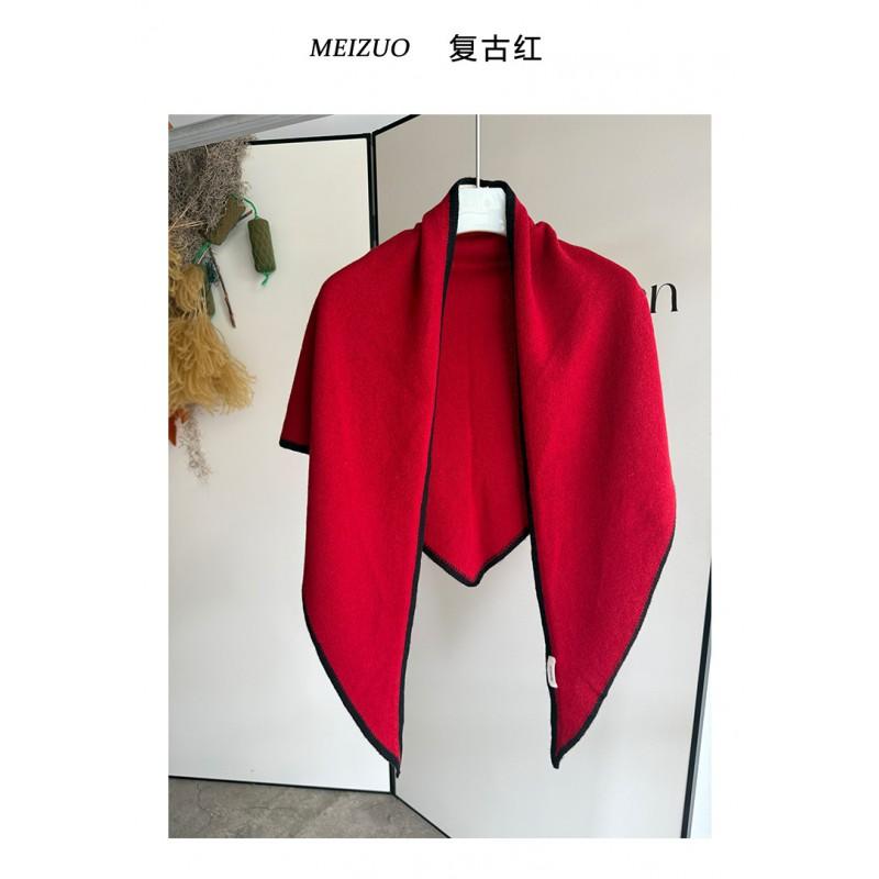Womens Wool Shawl Scarf Hybrid Wrap Pure Solid Color Warm Winter Accessory OL Style 175cm Length