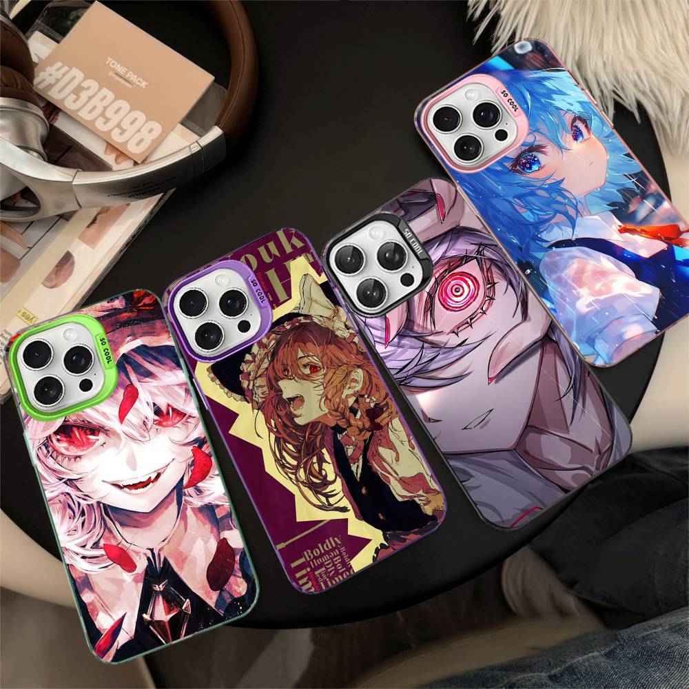 Classic Game Touhou Project Phone Case For IPhone 17 16 15 14 11 12 13 Pro Max Plus Pro Colored Silver Cover