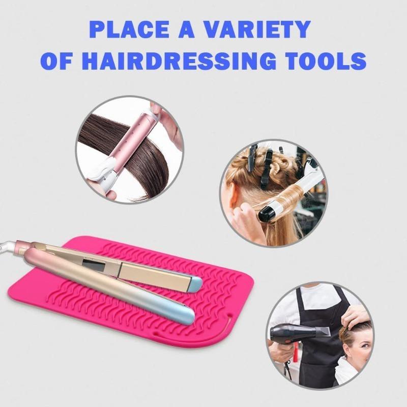 1PC Explosive Curling Iron Pad Hair Straightener Hair Perm Heat Insulation Pad Hair Perm Anti-Slip Mat