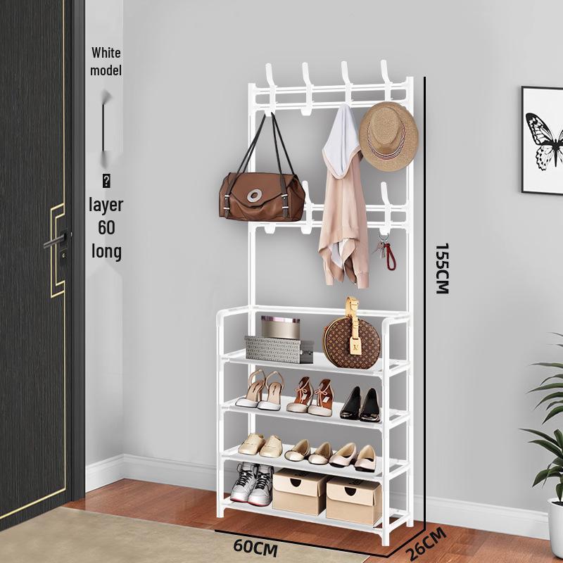 Multi-layer Storage Rack: Home Dorm & Multi-functional Floor-standing Clothes, Shoe & Hat Rack Cabinet.