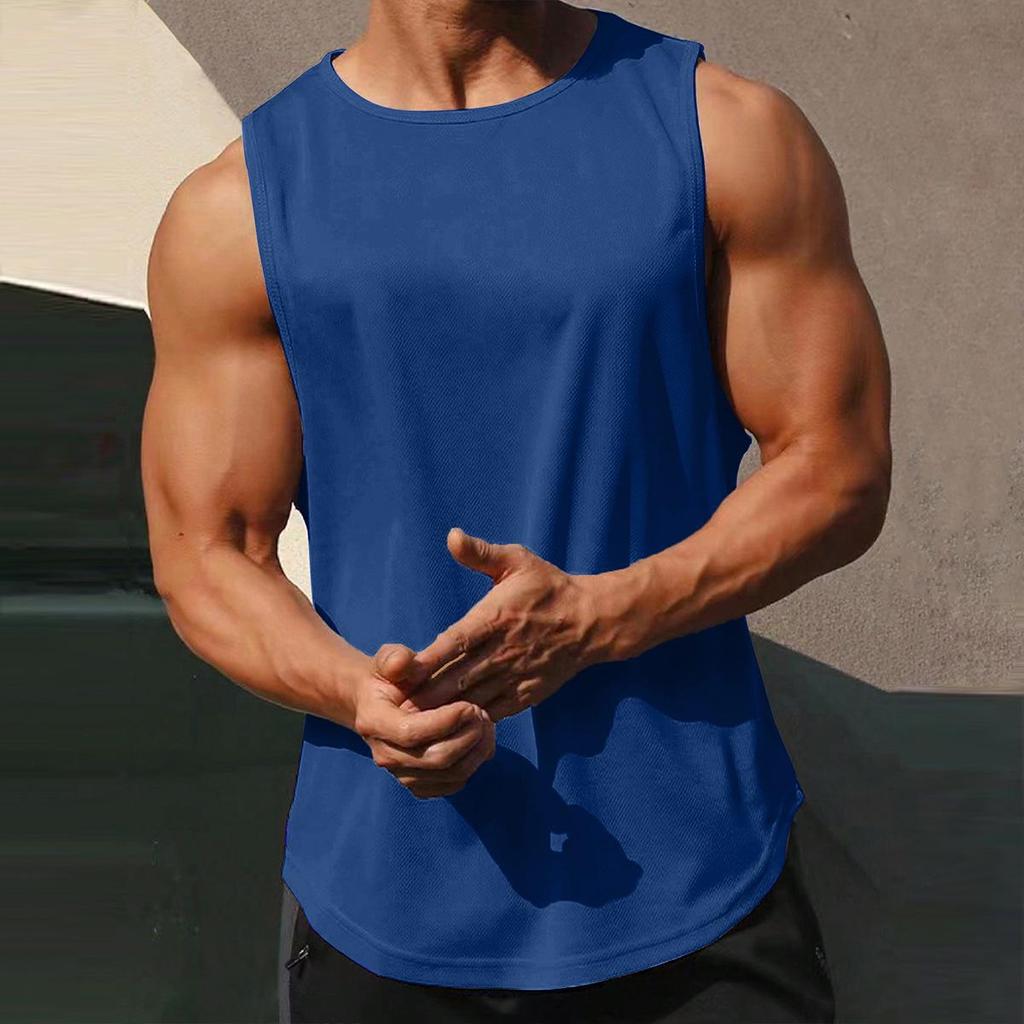 Men's Summer Loose Quick-Drying Sleeveless Vest for Outdoor Running and Sports