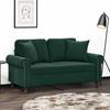 Vidaxl Decorative Cushions, 2 Pcs, Dark Green, 40X40 Cm, Velvet