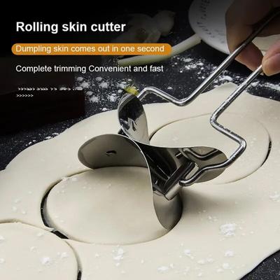 1 buc. Mașină de fabricat găluște din oțel inoxidabil Mucegai pentru găluște cu piele Empanadas Instrument de presare aluat de metal Dispozitive de tăiat pentru patiserie Accesorii de bucătărie