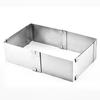 New Stainless Steel Adjustable Square Pastry Mousse Dessert Cake Mold Baking Tool Cake Decorating Tools Convenience Kitchen