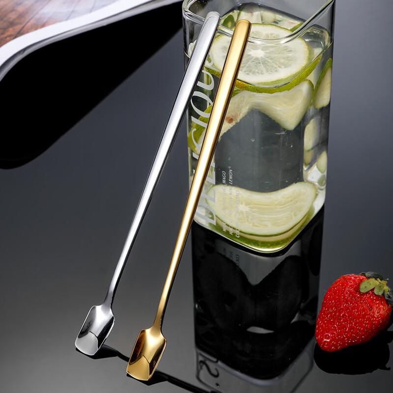 European Style Colorful Glass Long Handle Tea Spoons