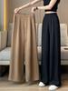 2026 Summer Women's High-Waist Korean Style Wide-Leg Slim Fit Cropped Suit Pants