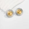 IngeSight.Z 2026 New Fashion Vintage Round Geometry Stud Earring Women Stainless Steel Gold Color Waterproof Jewelry Accessories