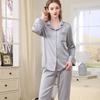 Silk Pajama Set For Women Spring Summer Light Breathable Lounge Sleepwear For Home Use