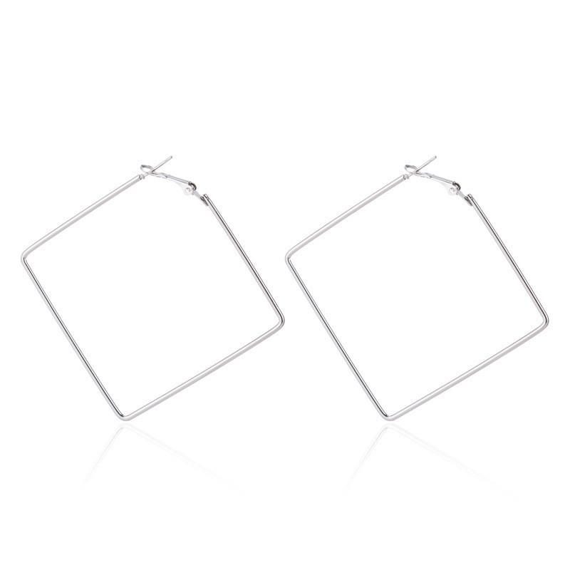 Design Geometric Chic Alloy Earrings Fashionable And Modern Statement Jewelry