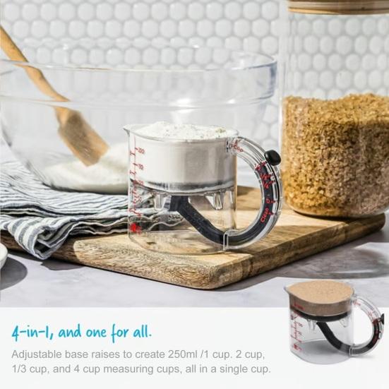 Adjustable Measuring Cup Measuring Cube Cups for Cooking And Baking Multi-functional Kitchen Space Saver