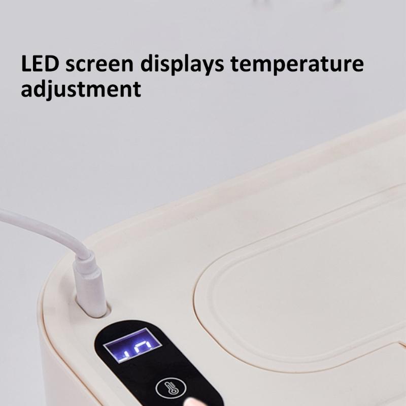LED Display Wipes Warmer Constant Temperature Control Moisturizing Feature Portable Large Capacity for Home Use