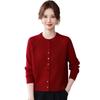 Elegant temperament mother sweater women's coat autumn new color button knitted sweater cardigan medium and old women's clothing