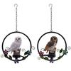 Solar LED Owl Hanging Waterproof Outdoor Garden Resin Pendant Light Waterproof Yards Patios Decoration Lighting