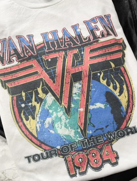 Van Halen 1984 t-shirt rock band Unisex tee vintage feel White Unisex T-Shirt M