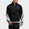 Adidas Originals Trefoil 3-Stripe Wrap Track Top with Embroidered Logo Men Jackets Black FM1525