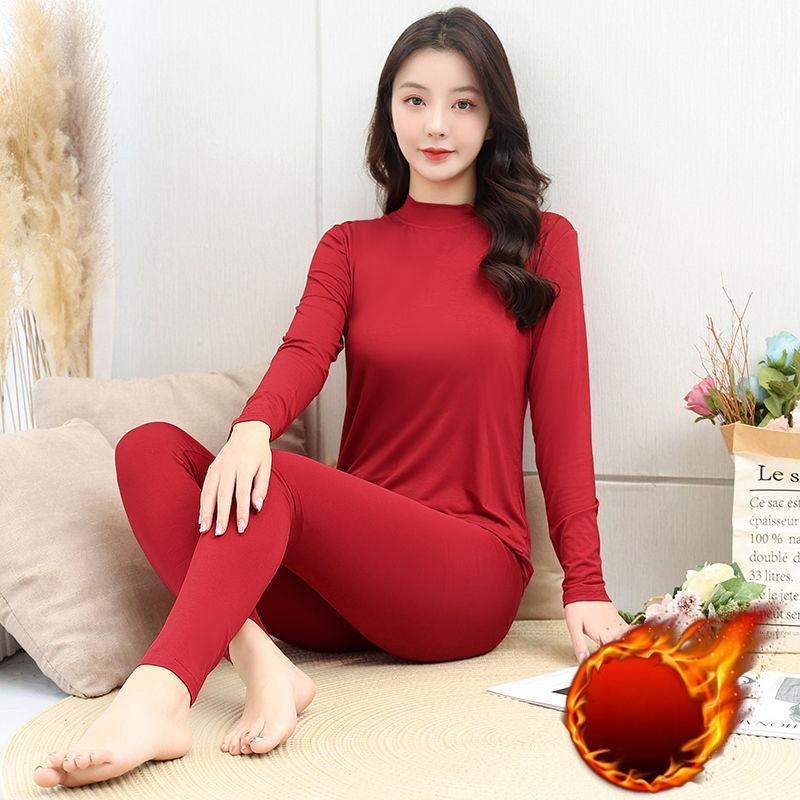 Modal Thermal Underwear, Long Johns, Women's Set, Shaping T-shirt, Large Size Base Layer, Cotton Sweater, Body Shaping, Winter Thermal Underwear