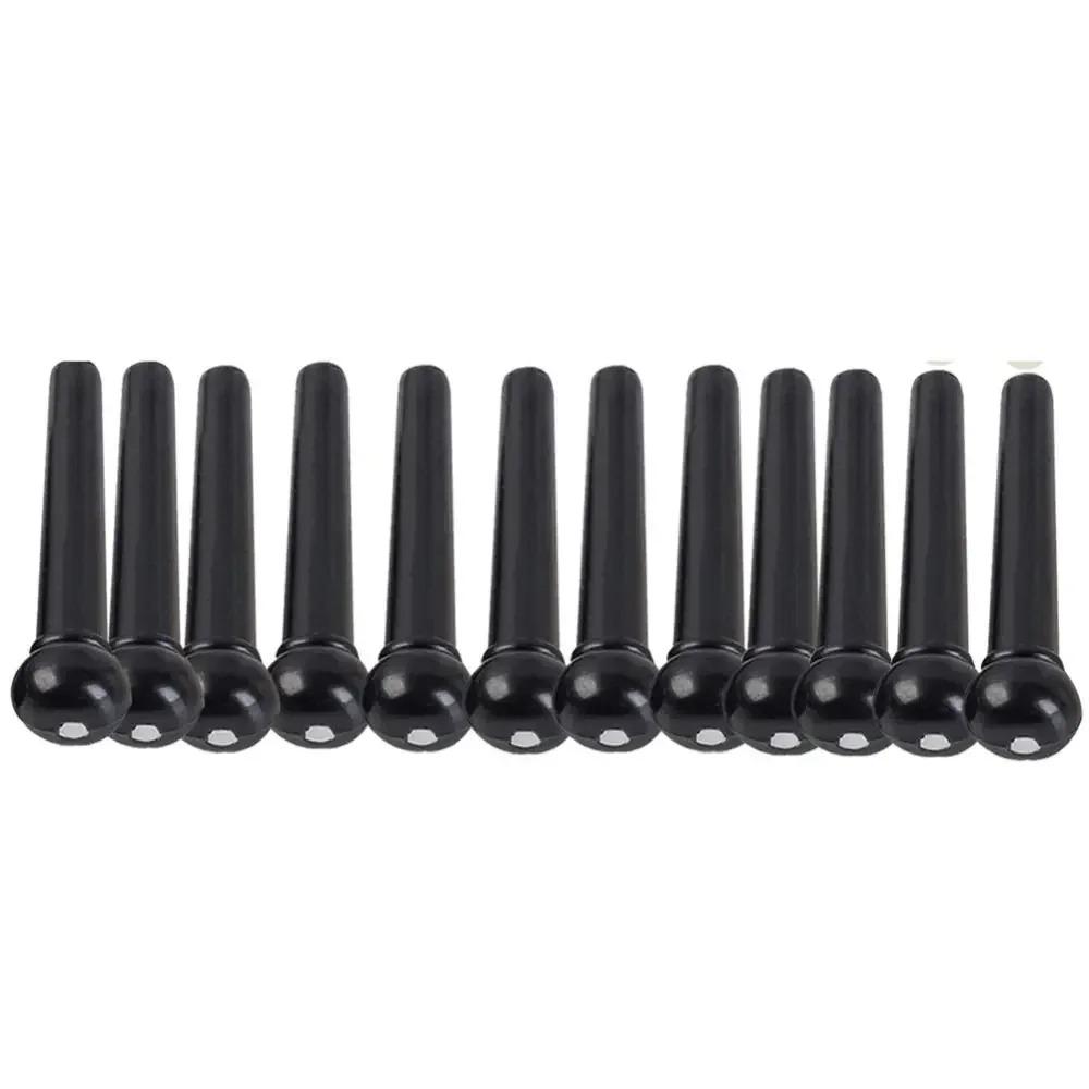 12pcs Acoustic Guitar Bridge Pin Fixed Tuning Tone Durable Tailpiece Performance School String Nail Pegs Musical Instruments