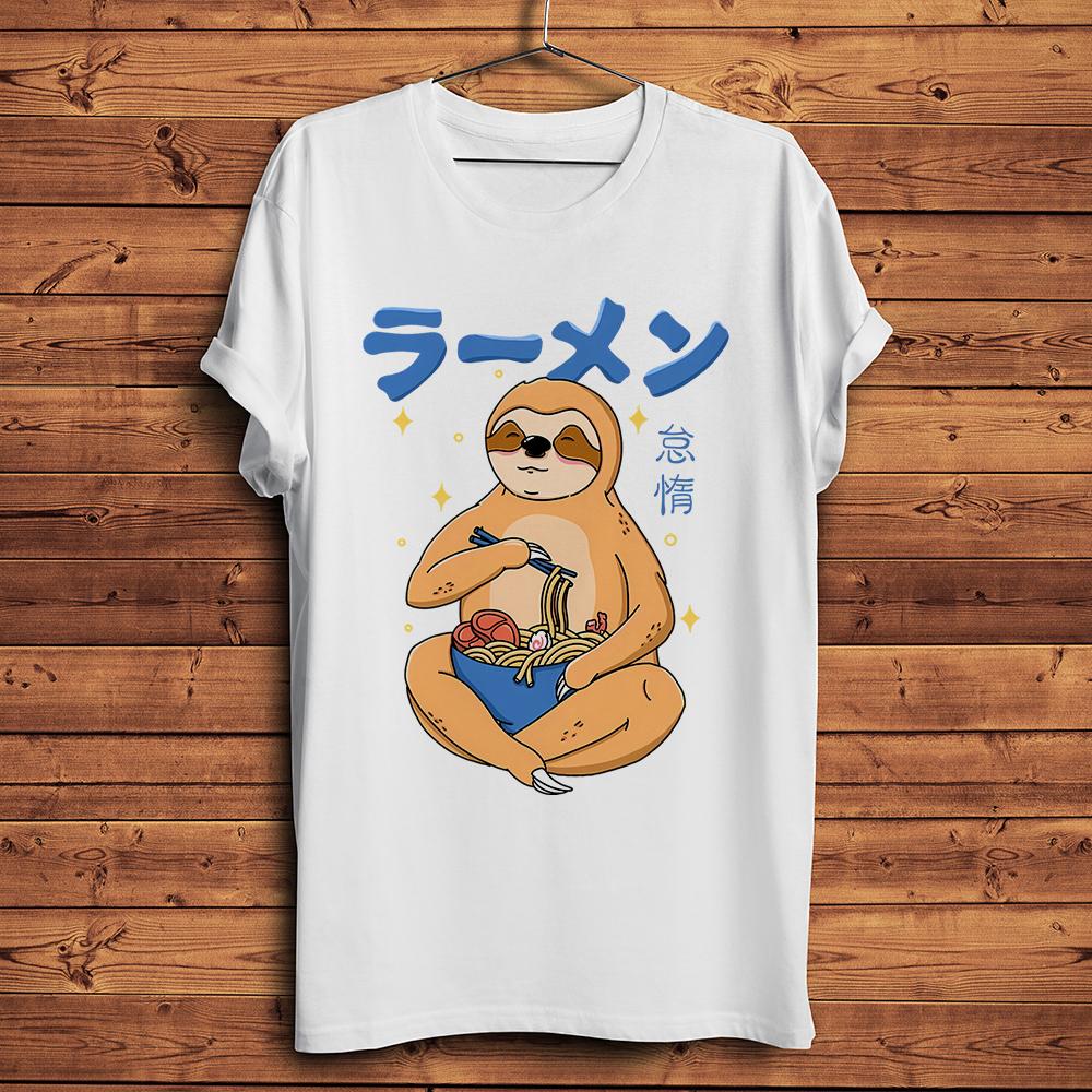 Kawaii Lazy Sloth Love Pizza and RaUnisex Funny TShirt Unisex Homme Short Sleeve Casual Breathable T Shirt Unisex Streetwear Tee S