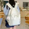 Large Capacity Bow Backpack Solid Color Korean Style School Bag Student Schoolbag  Travel Backpack