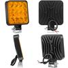 48W 12V 1200LM 6500K Work Light Pods Driving Flood Off Road Lamp Bumper Truck 2x