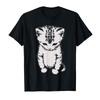 Sad Cat Funny Meme Sad Crying Cat Fashion T Shirt Men's and Women's Cotton Short Sleeved Top Cute Printed Pattern