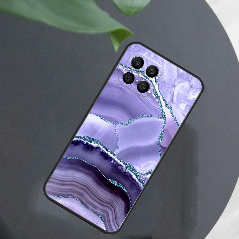 Teal Blue Gold Agate Marble For Honor Magic 7 Lite 6 8 Case For Honor 200 400 Pro 90 70 50 X8c X8b X9a X9b X9c X9d Win RT