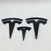 1-3 st glanssvart Påverkar inte ABS för Tesla Model3 ModeY bil Främre Emblem Bakre Baklucka Ratt Klistermärke Emblem styling