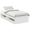 VidaXL Daybed with Mattress White 90x200 Cm Solid Pine Wood, Sofa Bed, Rest Sofa Bed, Sleepover Bed, 3324596