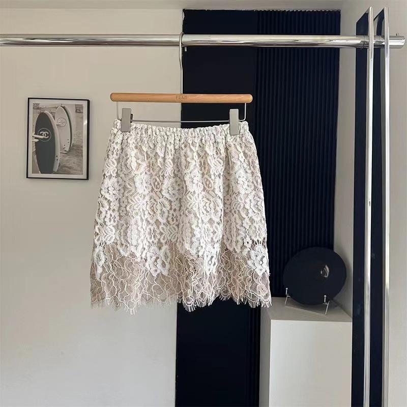 Miniskirt Sexy Transparent Lace Mesh Skirt Shirt Extender Women Summer Mini Black White Short Micro Skirt Ladies Underskirt