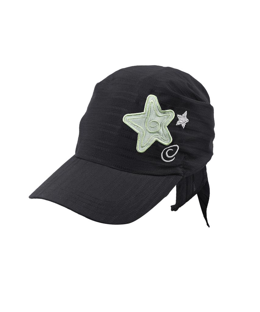 RuNaKi'Hu' Wxac025 Kakoi Scarf Ball Cap (Black)