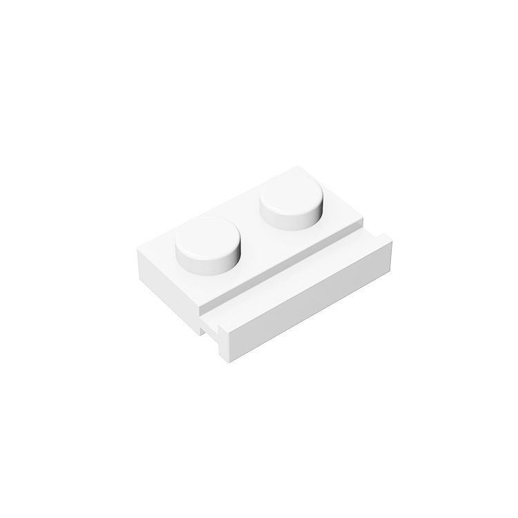 50pcs MOC Compatible Assembles Particles 32028 Plate Modified 1 x 2 with Door Rail Building Blocks Parts DIY Educational Tech