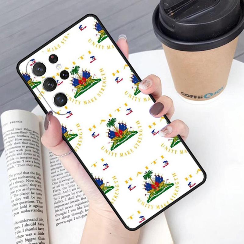 Haiti Haitian Flag phone case Cover For Samsung Galaxy S24 S25 Ultra S21 S22 Ultra S10E Note 10 Plus Note 20 FE S23