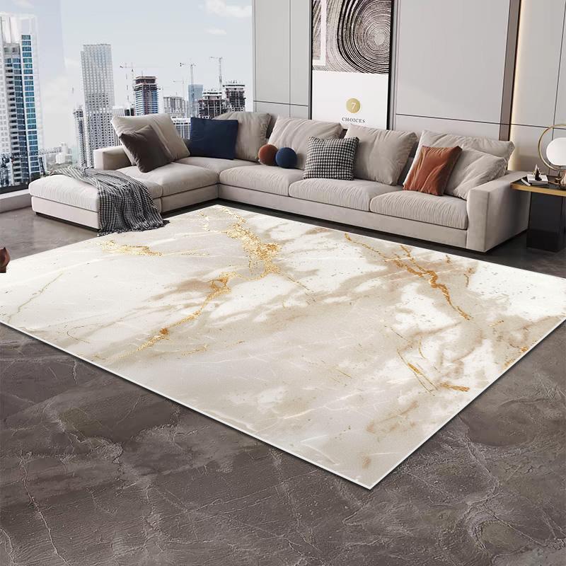 Nordic Art Style Home Decor Large Area Rugs Washable Carpet for Living Room Marble Pattern Bedroom Bedside Soft Mats Alfombra 
