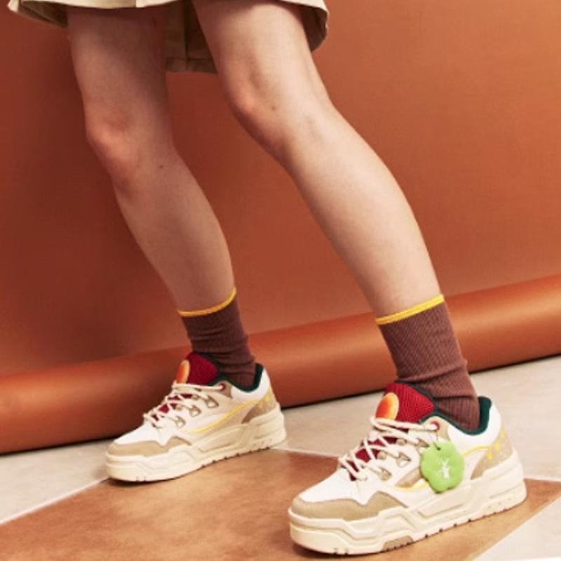 Anta Micro Sugar 2 Classic Trendy Non-Slip Wear-Resistant Low-Top Skate Shoes Men Sneaker Light-Brown 912448088-7