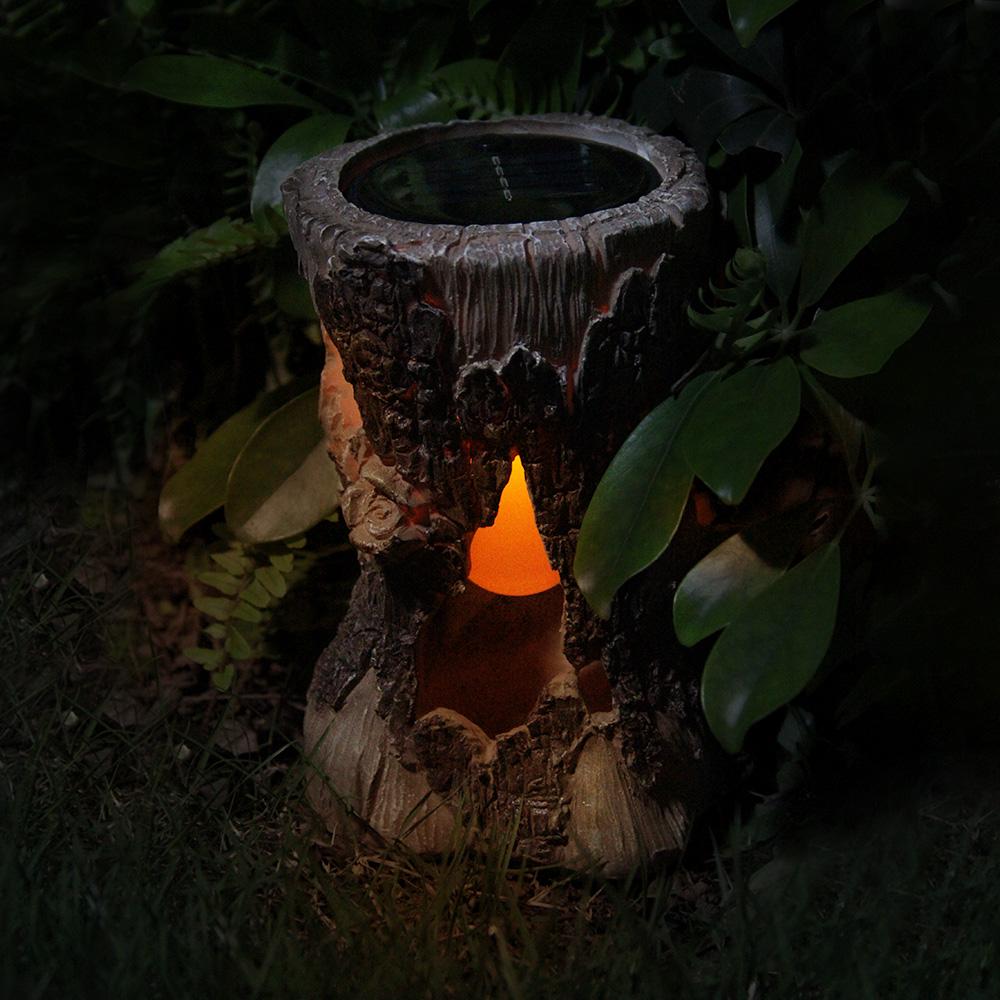 Solar Statues Bunny Tree Stump Garden Light Outdoor Lawn Decor Landscape Yard Lamp Patio Ornament Unique Housewarming Gifts