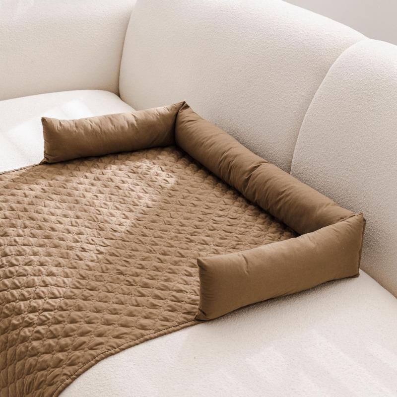 Waterproof Dog Sofa Mat with Neck Pillow Bed Mat for Small Medium Large Dogs Pet Sofa Couch Cover, Pet Sleeping Mat