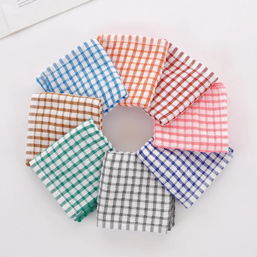 1/6PCS Cotton Kitchen Tea Towels Absorbent Lint Free Catering Restaurant Cloth Dish Towels Cleaning Cloth Kitchen Cleaning Towel
