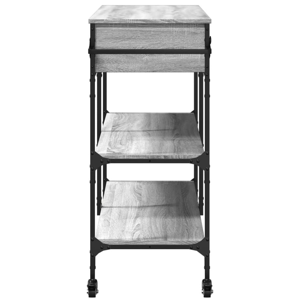 Kitchen Trolley Grey Sonoma 105x42x95 cm Particleboard