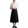 Women's French Style Ruffle Mock Neck Long Sleeve Blouse Elegant Office Commuter Shirt Layering Top For Spring
