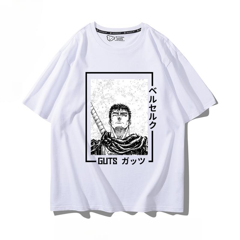 Berserk anime potisk osobnosti letní pánské 100% bavlna krátký rukáv venkovní ležérní pohodlné streetwear