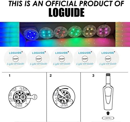 Luminous Coaster Stickers LED Bar Drinks Cup Pad Wine Liquor Bottles Coaster Atmosphere Light Cup Sticker Light-emitting Props