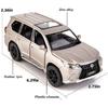 1/32 Scale Lexus LX570 Off-Road In Luxury SUV Model Car, Zinc Alloy Pull Back Toy Car with Sound and Light for Kids Boy Girl Gift