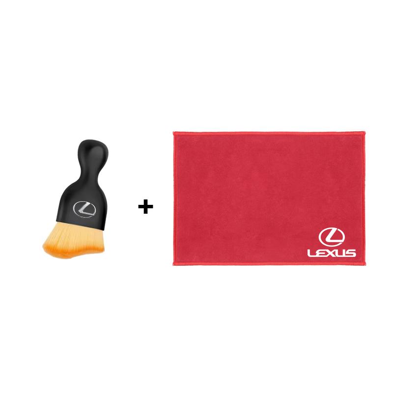 HZN3 Car Interior Cleaning Tools Microfiber Wash Towels Cleaning Brush For Lexus F SPORT ES RX NX LS UX LM LX GX LC RZ IS CT GS RC HS