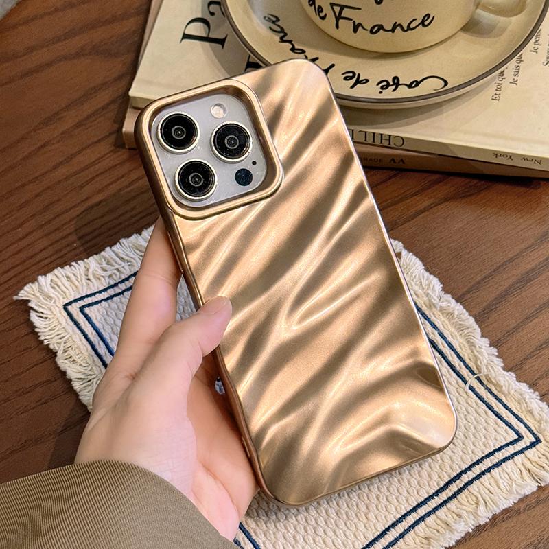3D Curly Wavy Texture Phone Case For For Iphone 17 Air 16 1 14 Plus 13 Pro Max Soft Shockproof Phone Back Cover