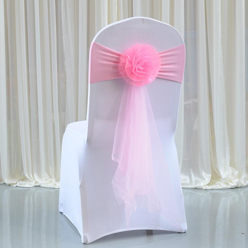 

10/20/30pc/set Red Wine Wedding Chair Bow Decoration Stretch Chair Sashes Knot Ties For Wedding Party Hotel Banquet Chairs Decor 10pcs рожевий