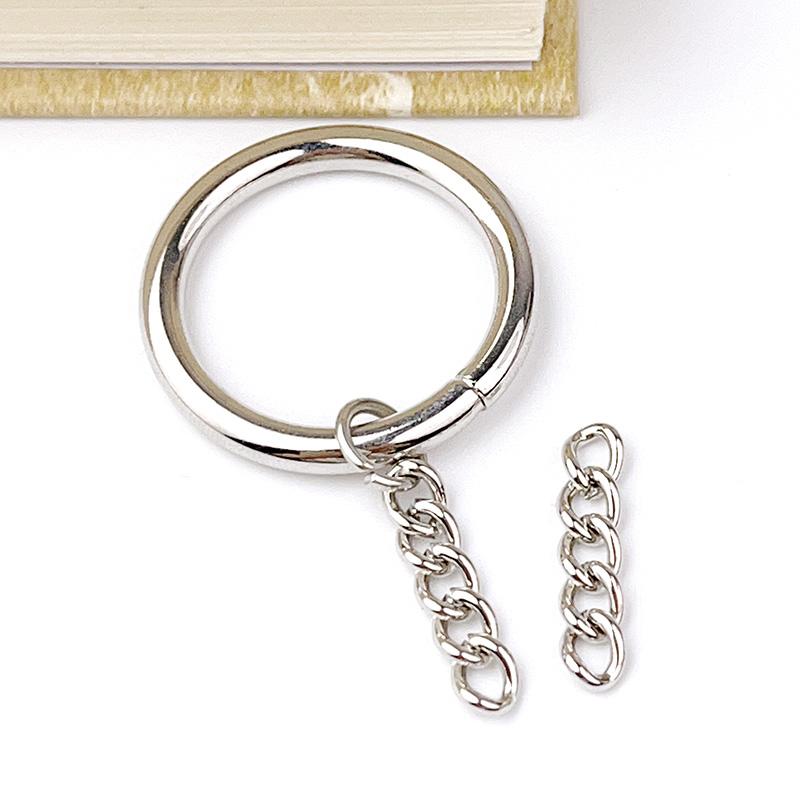 120 Piece Metal Five Section Chain Custom Keychain Extension Chain Necklace Toy Pendant DIY Handmade Link Chain