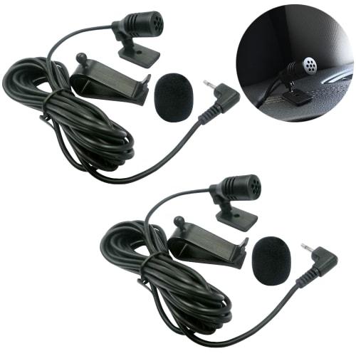 HAMILO Car Microphone, In-Car Navigation System Navigator Microphone, 3.5mm, 2-Piece Set