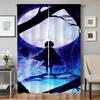 Window Kitchen Curtains for Living Room 2 Pieces Blackout Curtains Door Curtain D-demon S-slayer Partition Bedroom Decoration